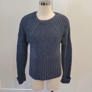 7 For All Mankind Womens denim blue color wool blend Sweater size S. Like new